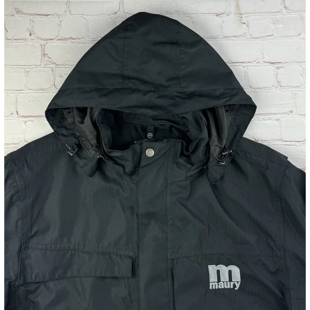 TV Maury Povich Show Black Jacket - RARE Crew gift - Adult Size Large L Maury